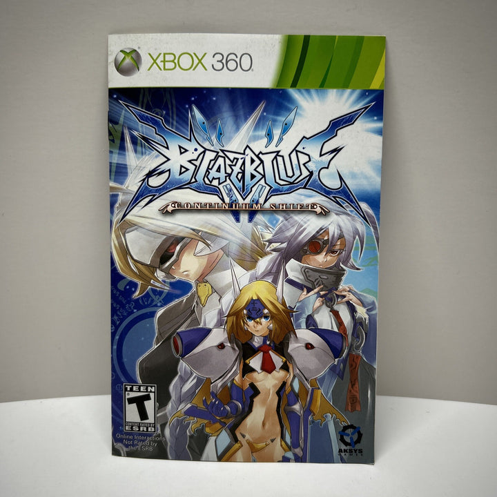 Blazblue : Continuum Shift - Microsoft Xbox 360 - Instruction Manual Only