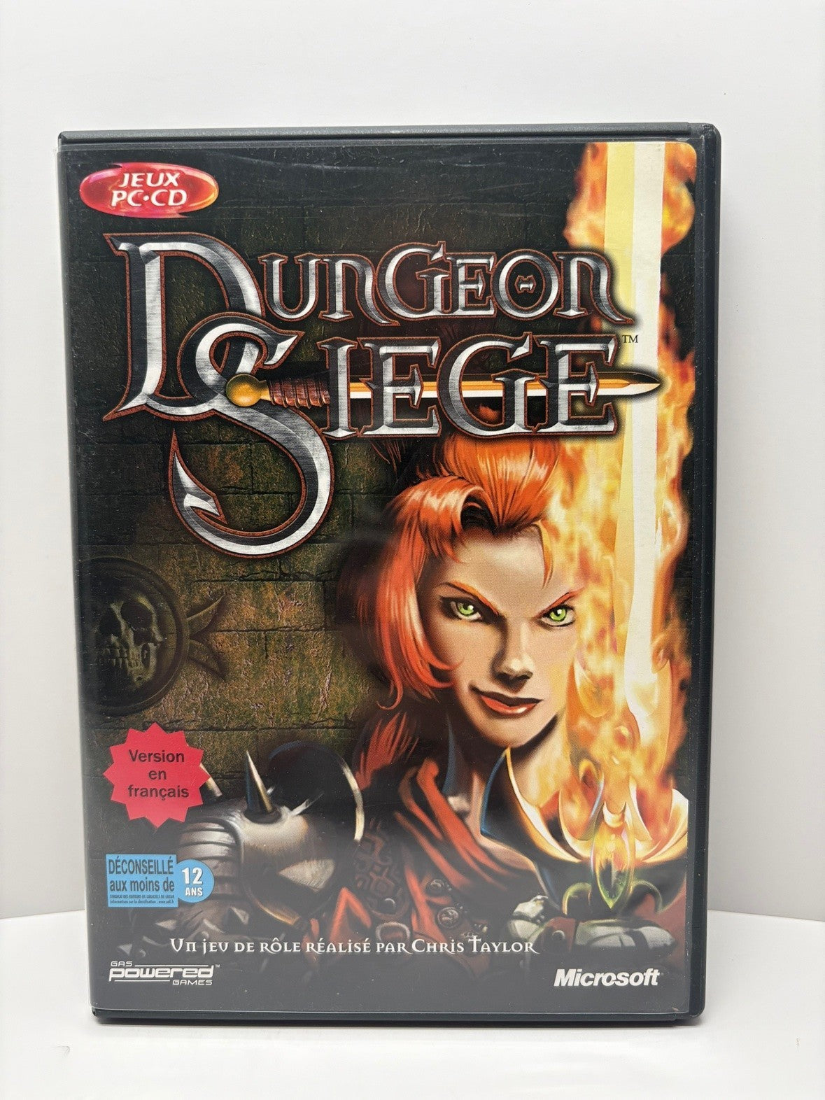 Dungeon Siege PC CD-ROM FR Edition DVD Case Gas Powered Games Microsoft 2002