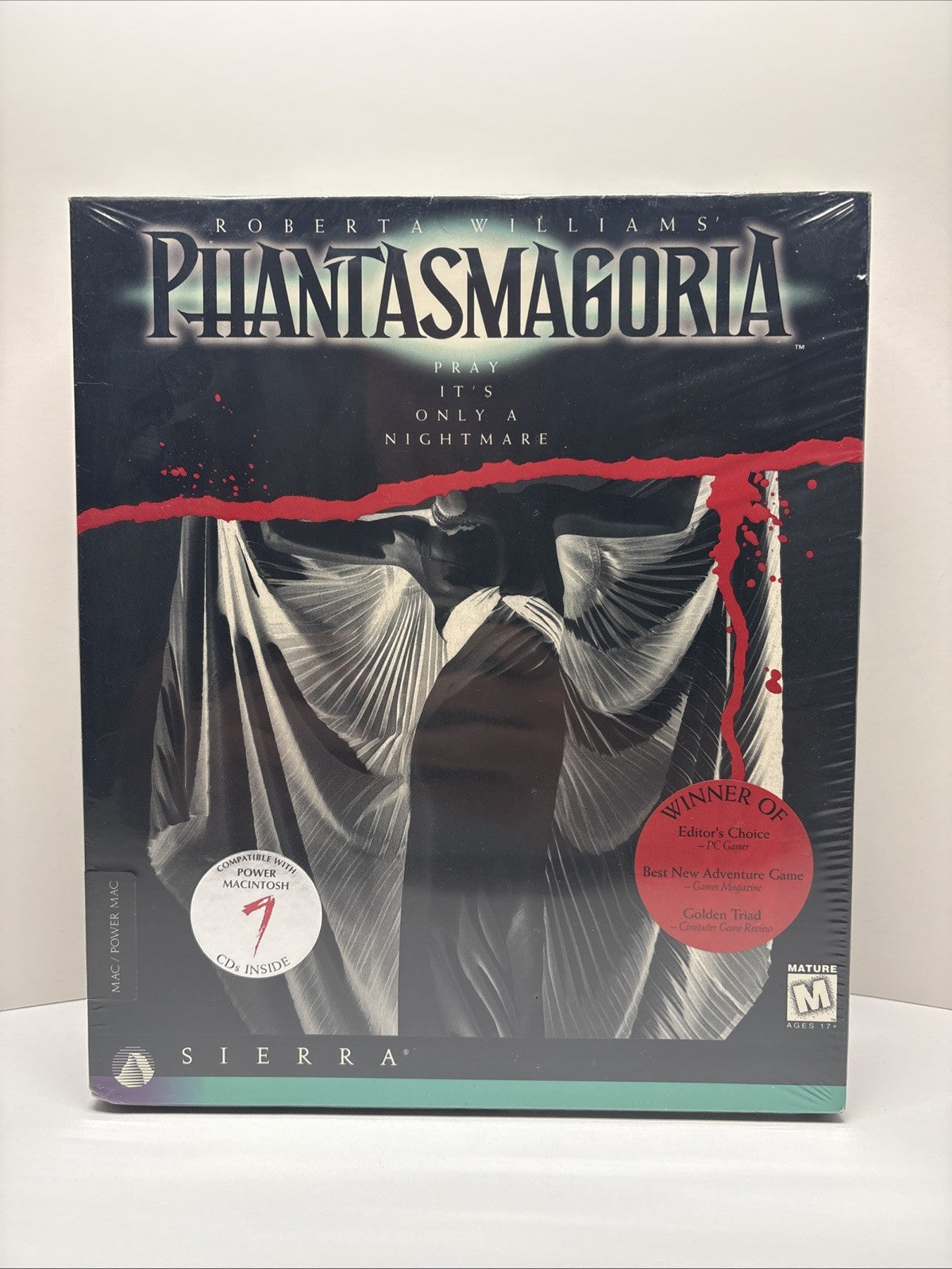 Phantasmagoria - Sierra 1995 Macintosh - 7 CD Big Box Game - NEW Sealed