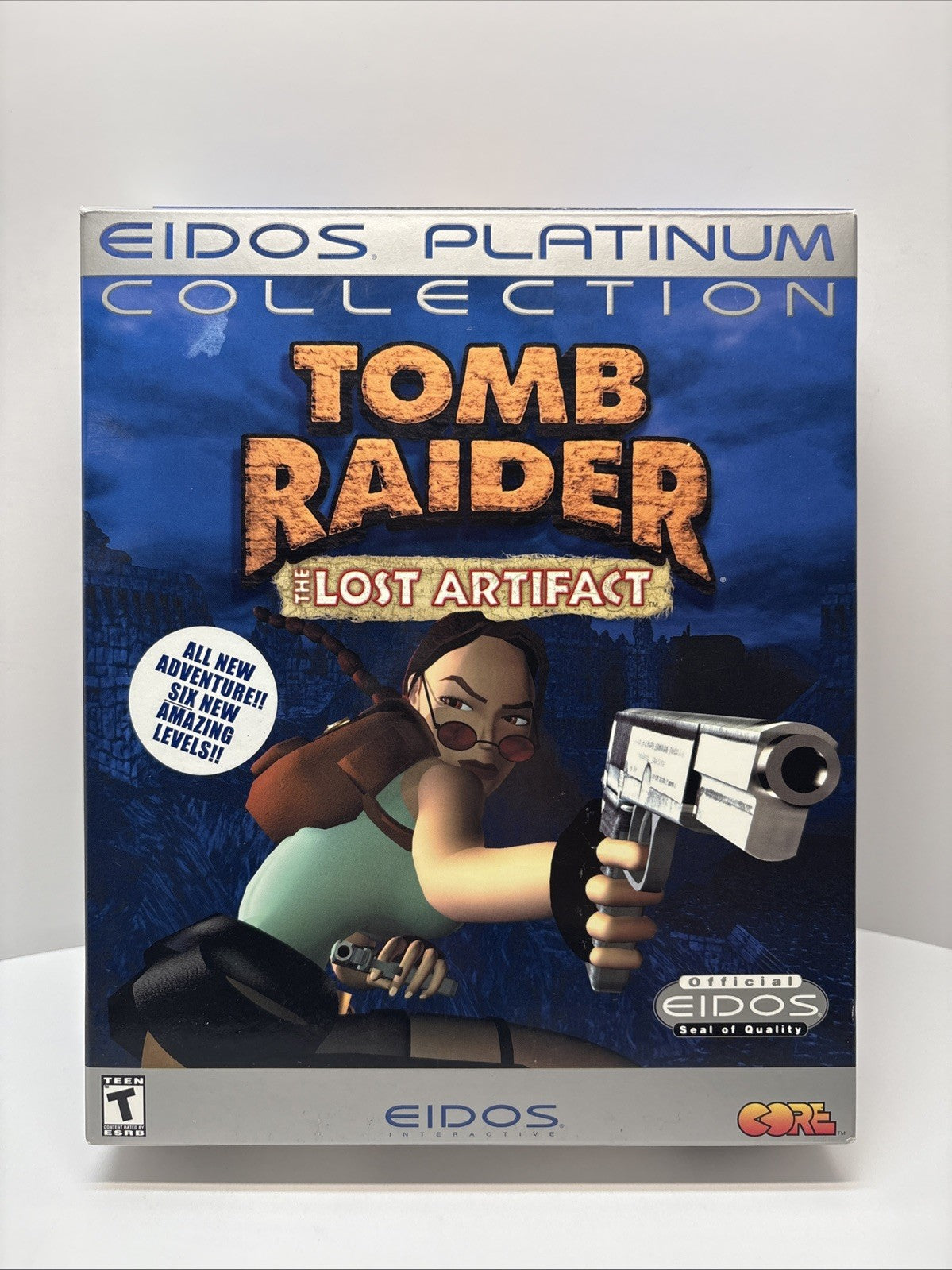 TOMB RAIDER the LOST ARTIFACT Eidos Platinum Collection Big Box PC Game