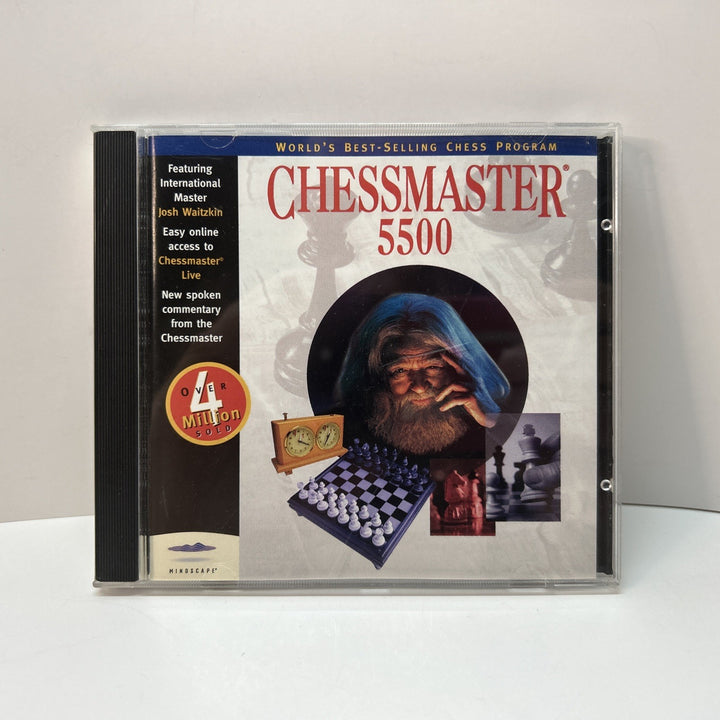 Chessmaster 5500 Deluxe - Vintage Chess - vintage PC Video Game CD , Mindscape