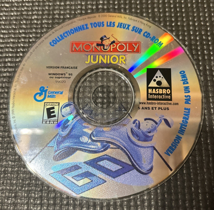 Monopoly Junior (Windows PC, 1999) General Mills Cereal Promo Disc Hasbro