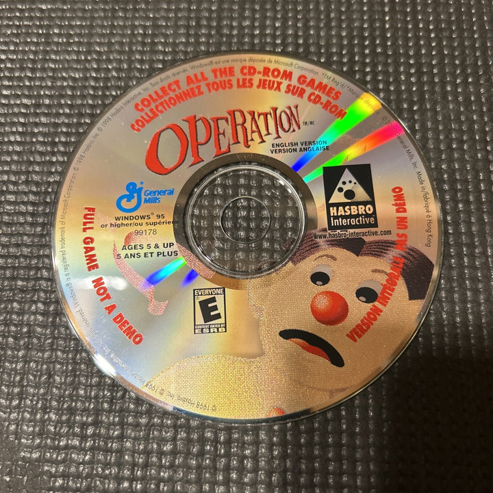 OPERATION Hasbro / General Mills Cereal Promo PC Game CD-Rom (disc only)