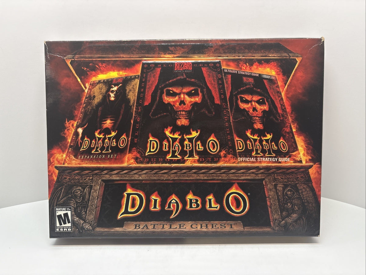 Diablo 2 II Battle Chest - 2001 PC Game Strategy Guide & Expansion Pack