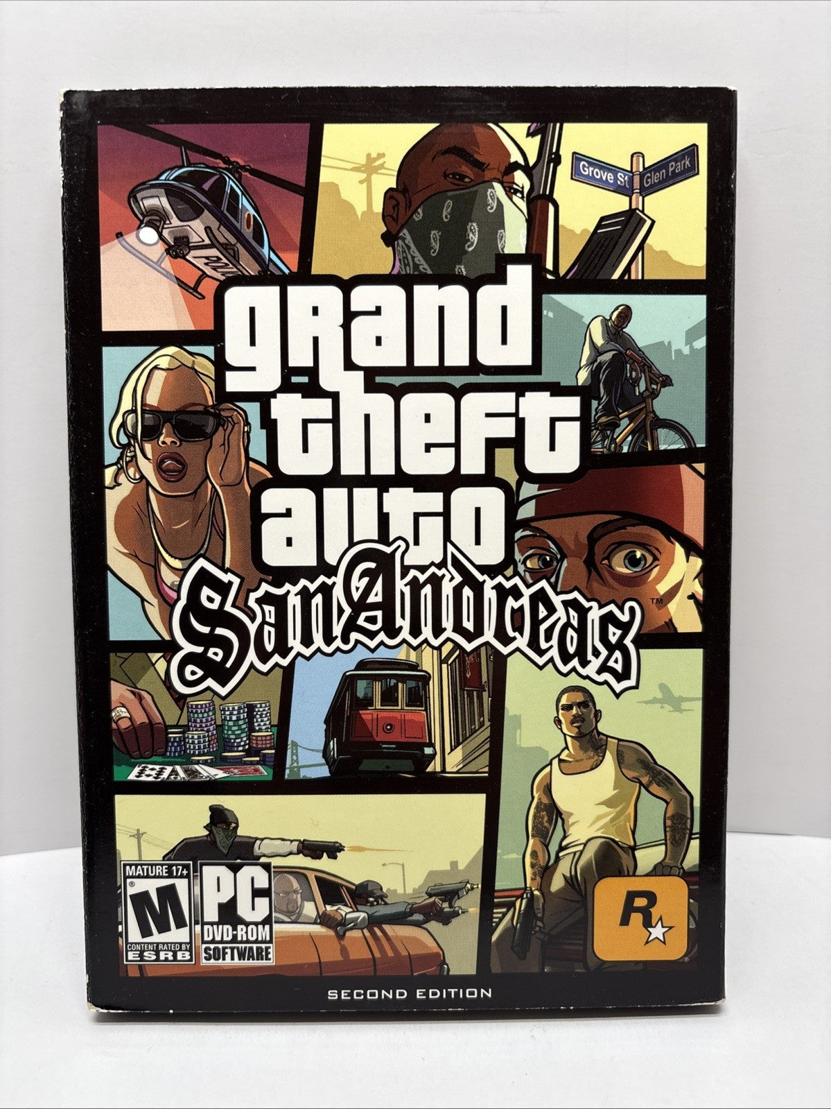Grand Theft Auto San Andreas PC DVD-ROM Second Edition Complete w/ City Guides