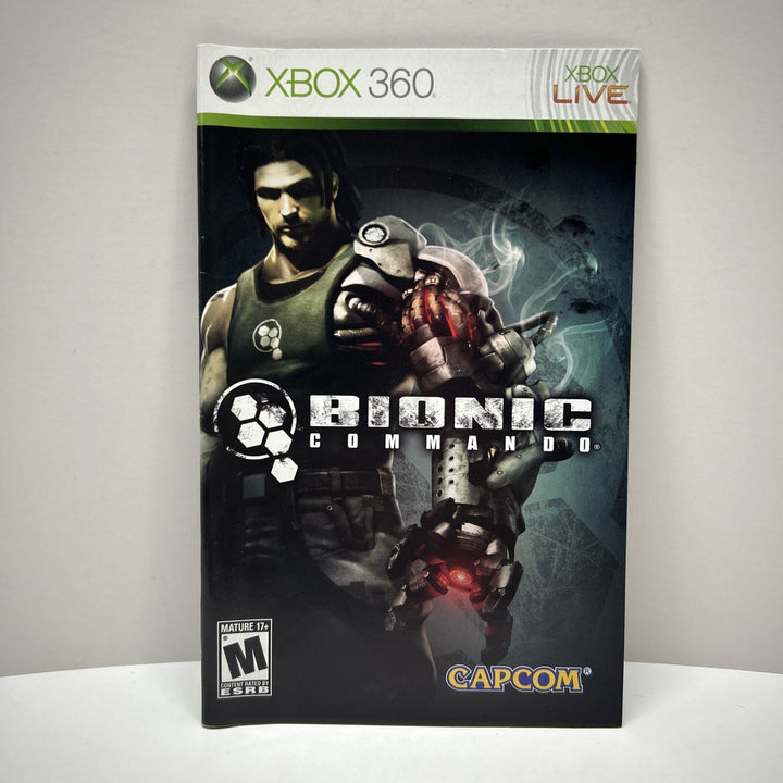 Bionic Commando (Microsoft Xbox 360, 2009) Instruction Manual Only