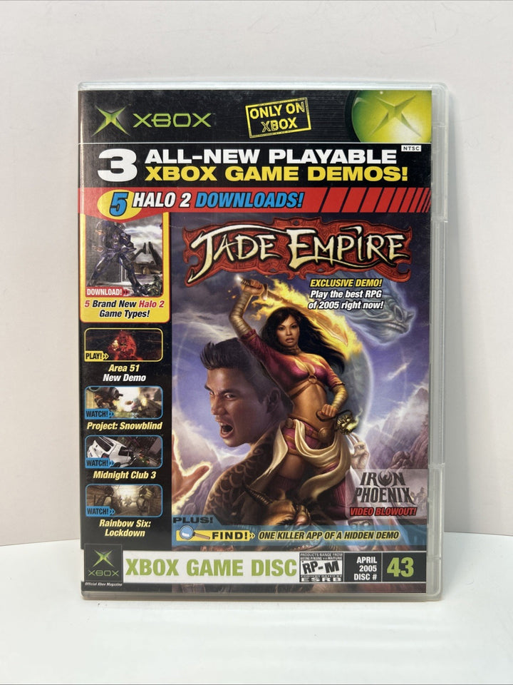 Xbox Magazine Demo Disc #43  - Jade Empire - Area 51 - Halo 2