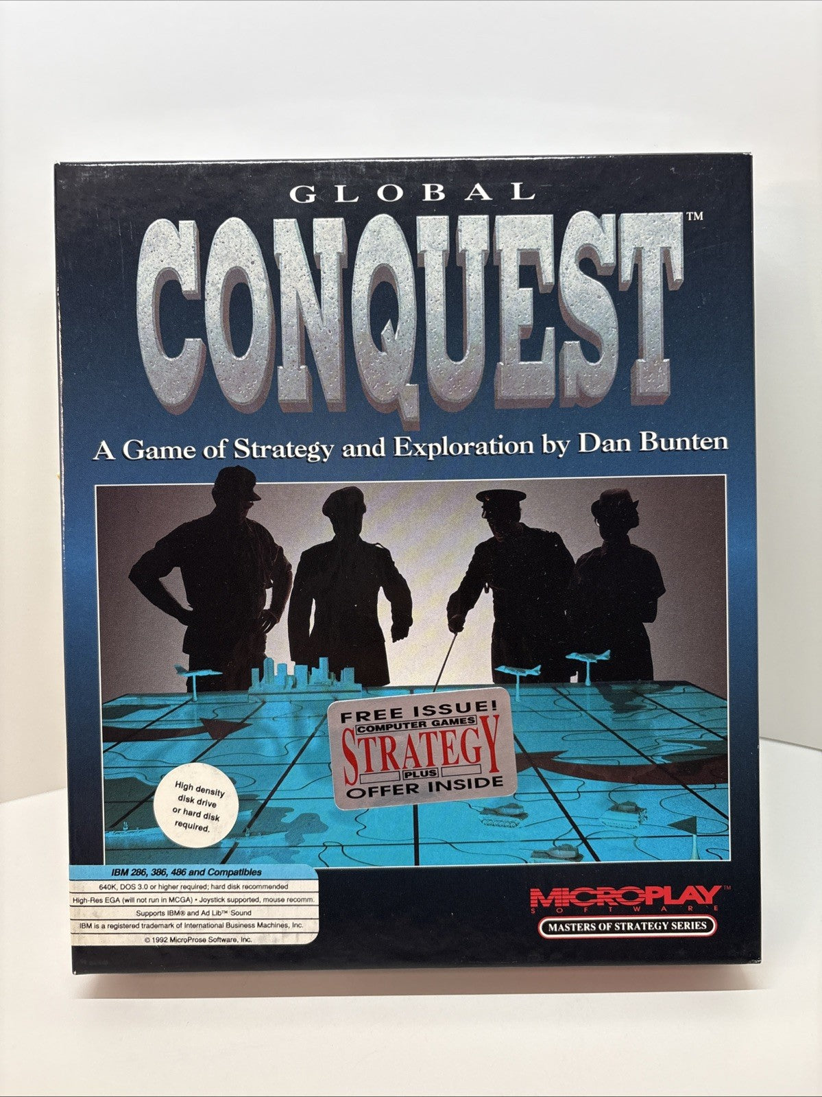 Global Conquest PC Big Box - With Strategy Guide - 3.5” + Sealed 5.25” Floppies