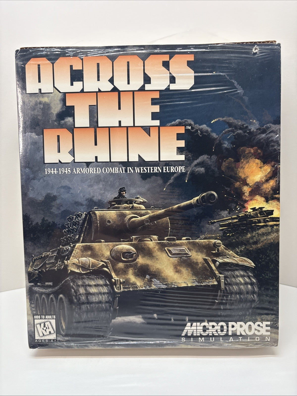 Across the Rhine PC Big Box Game WWII Tank Combat MicroProse Vtg 1995 Unsealed