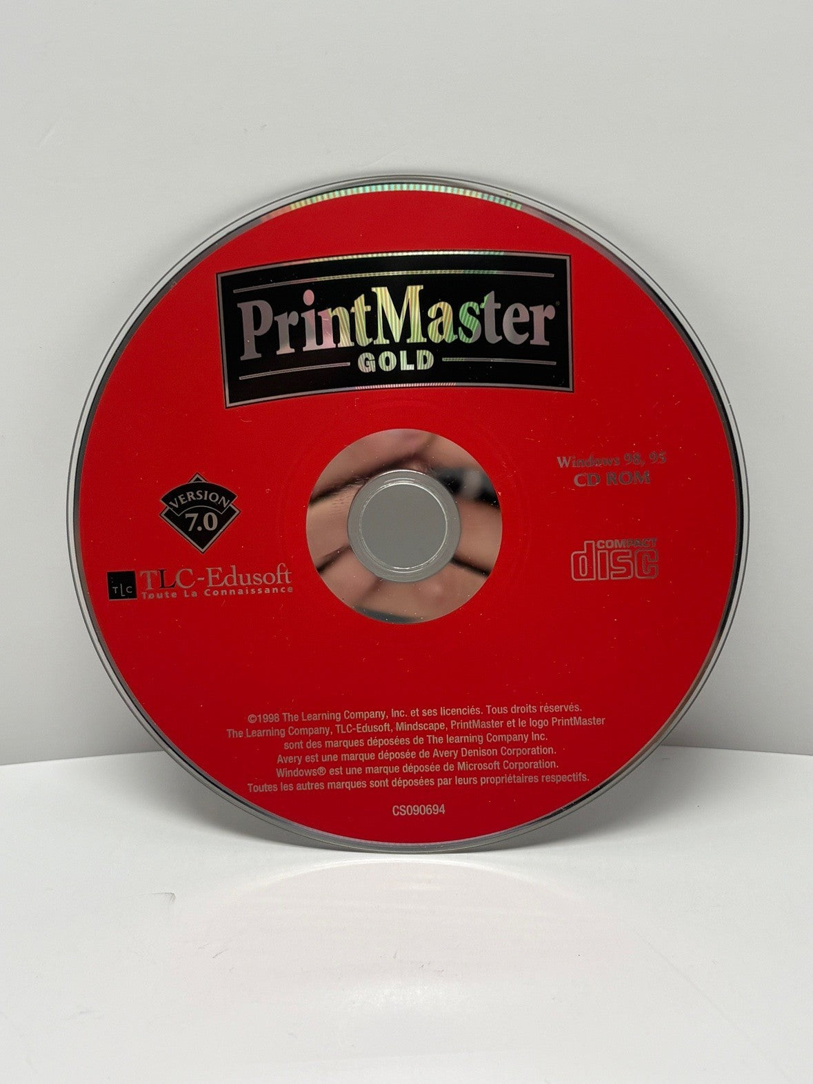 PrintMaster Gold Version 7.0 PC CD-ROM FR Disc Only TLC-Edusoft 1998