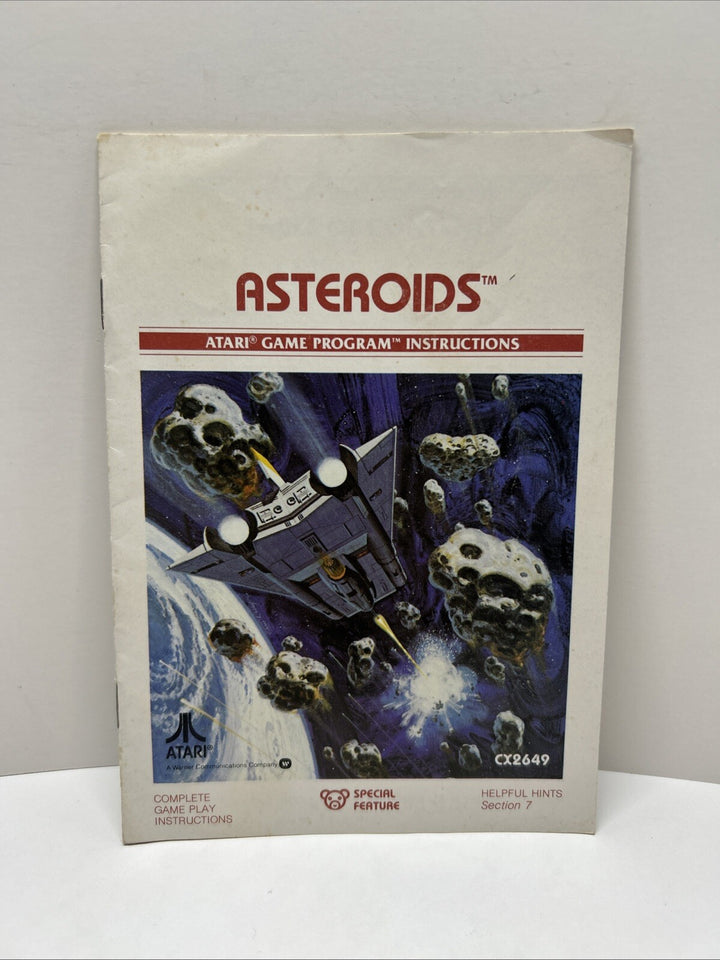 Asteroids Atari 2600 MANUAL ONLY Authentic Original