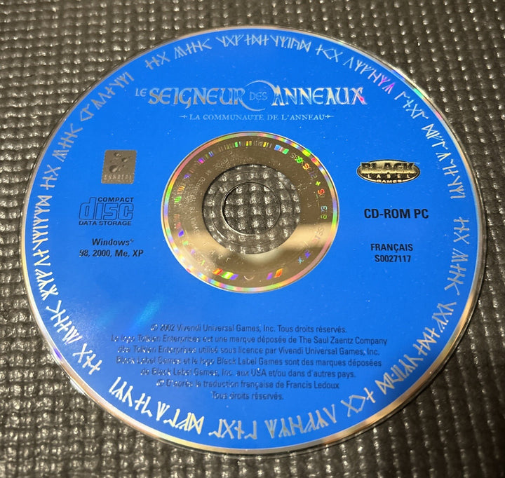 LE SEIGNEUR DES ANNEAUX : la communauté de l'anneau - JEU PC - CD Seulement