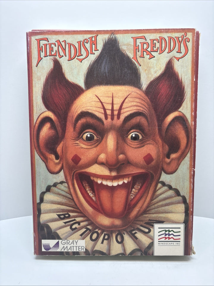 Fiendish Freddy’s Big Top O’Fun (1989) By Mindscape - IBM PC - 5.25” Disks
