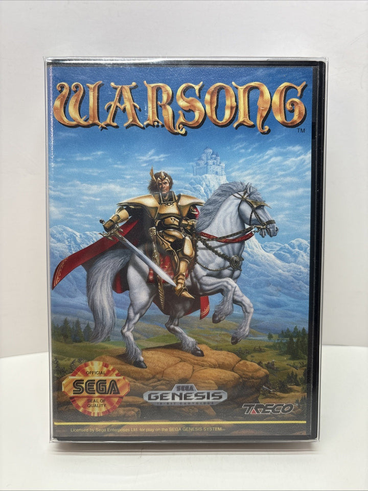Warsong Authentic Sega Genesis Complete w/ Box & Manual - Protector Included