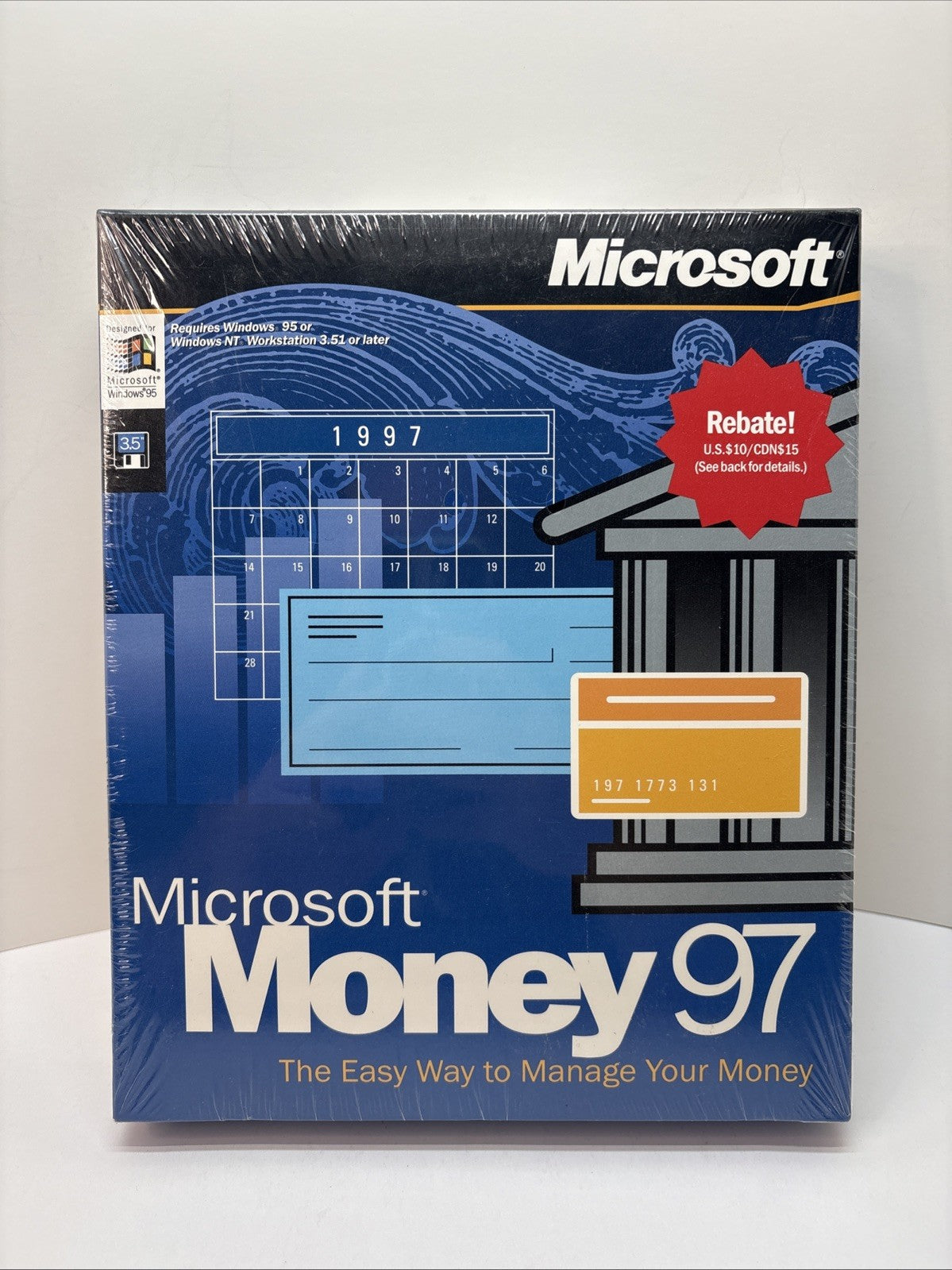 Microsoft Money 97 PC CD ROM Retail Box New SEALED