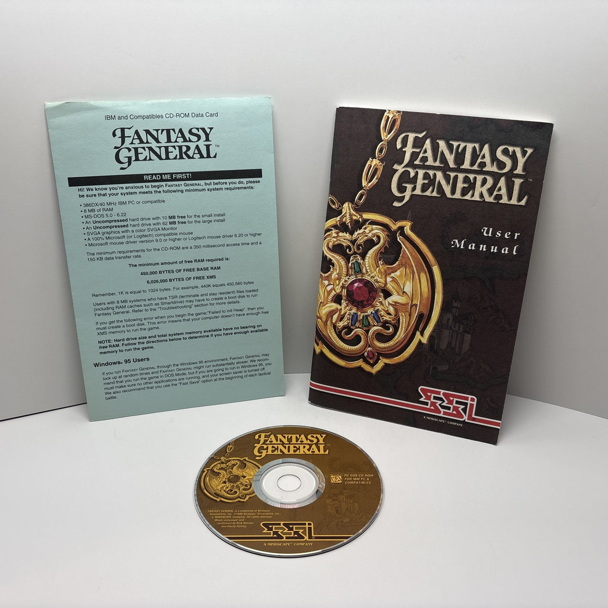 Fantasy General (PC, 1996) Disc, Manual & Insert - No Box