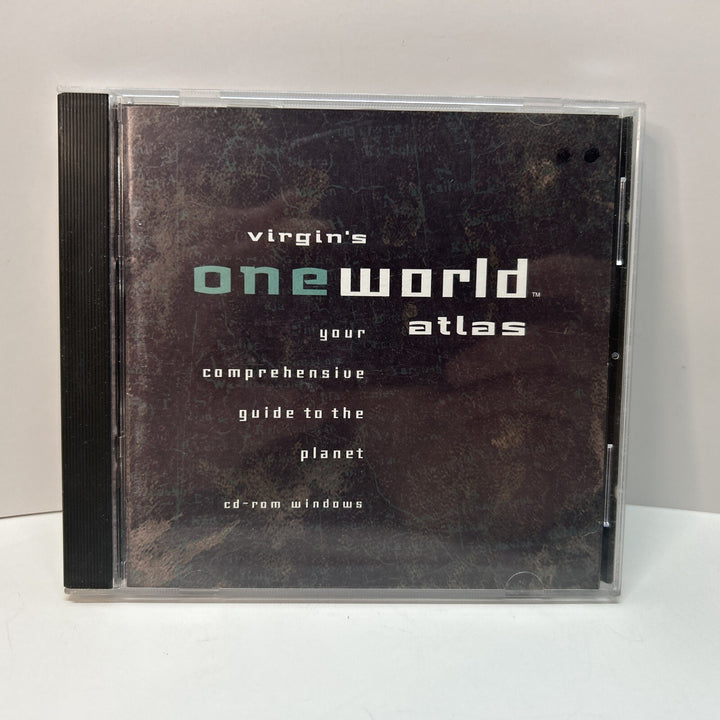 VIRGIN'S ONEWORLD Atlas PC SOFTWARE Big Box Complete 1994 cdrom computer