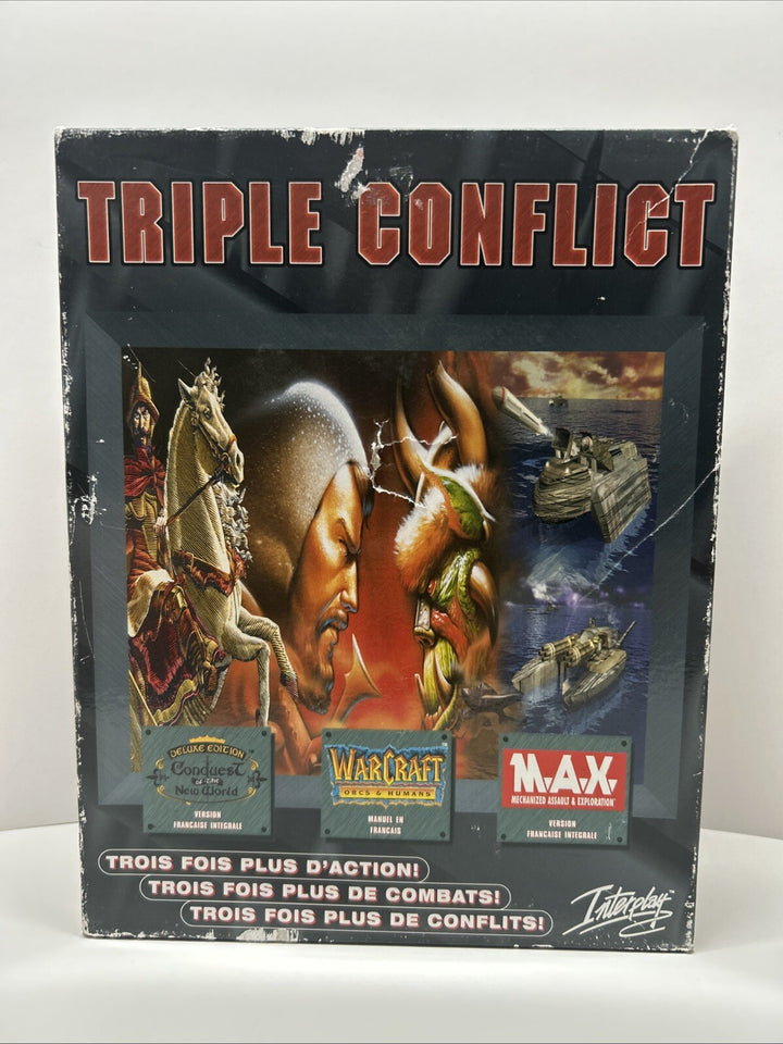 Triple Conflict - Interplay - WARCRAFT Orcs & Humans - MAX - Conquest - French