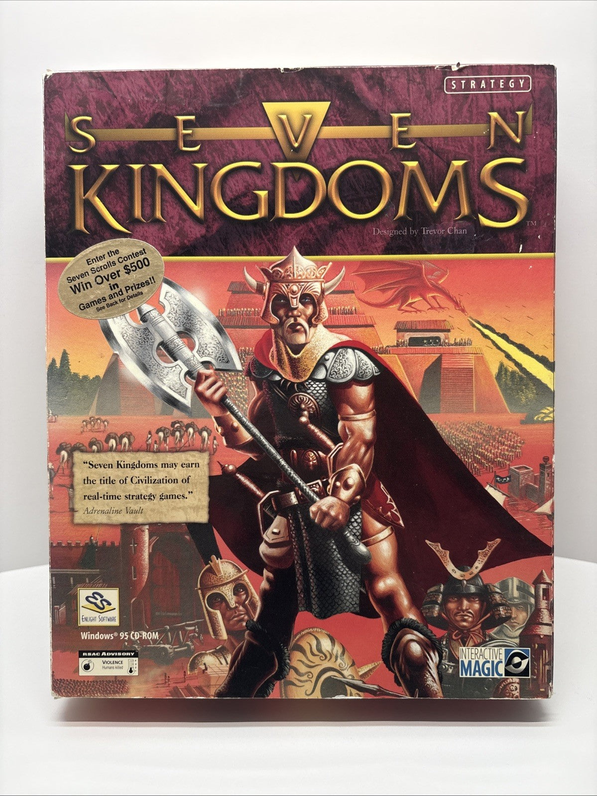 Seven Kingdoms (PC, 1998) Strategy Big Box - Sealed Cardboard Sleeve Inside