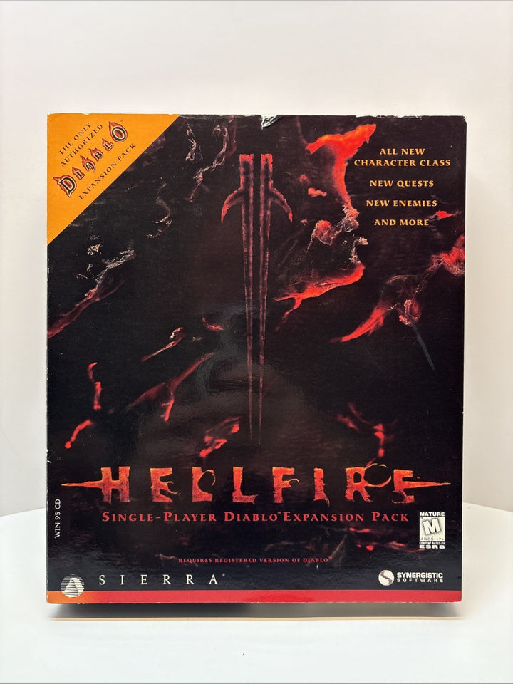 Hellfire Diablo Expansion Pack Big Box PC (1997) with Disc In Jewel Case