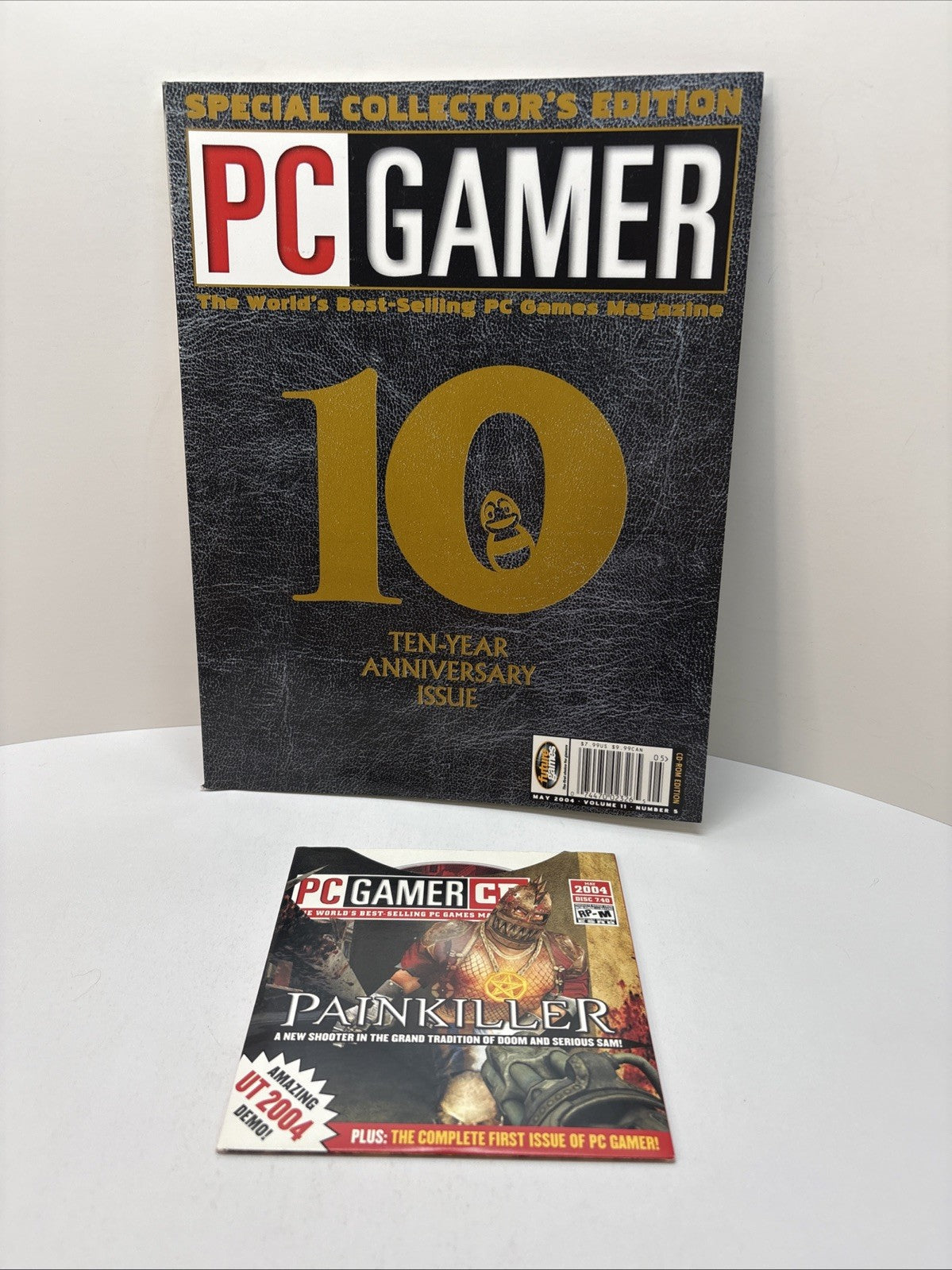 PC Gamer Magazine May 2004 #123 - 10 Year Anniversary Issue With Disc & Poster