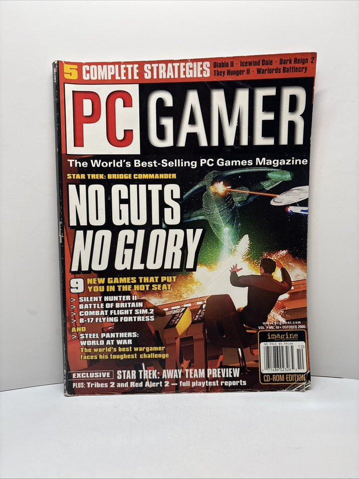 PC Gamer magazine October 2000 Star Trek Bridge Commander - Vol 7 No 10