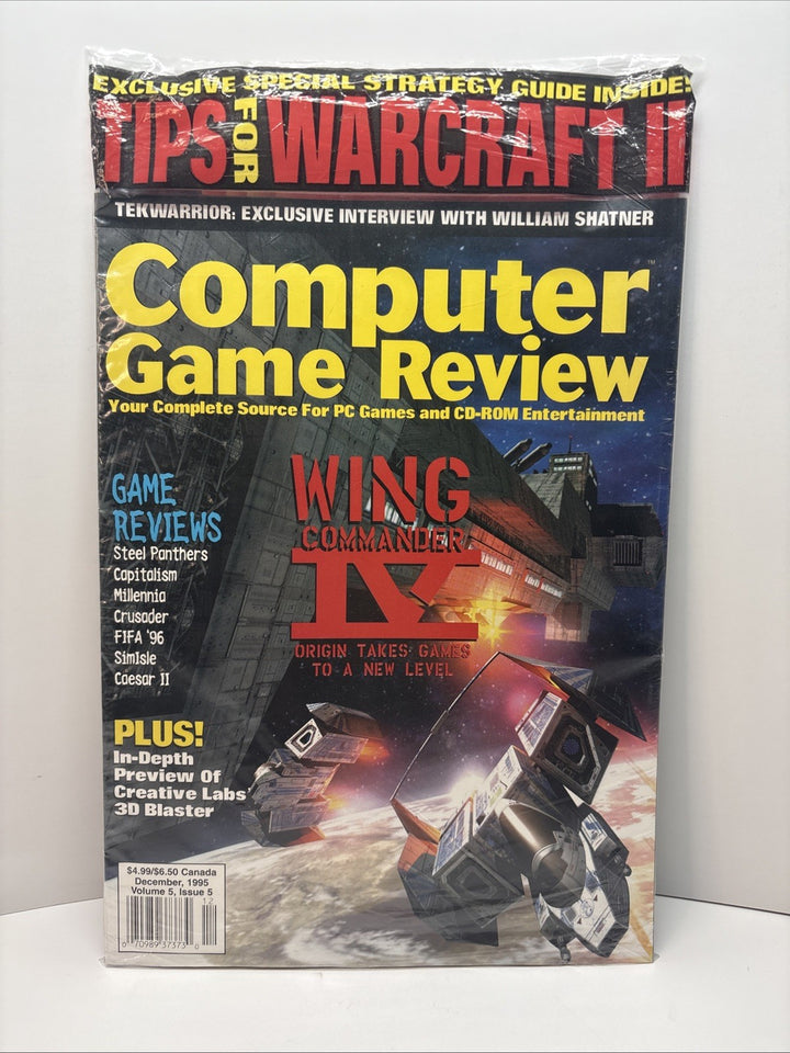 Computer Game Review Magazine December 1995 Wing Commander IV Shatner