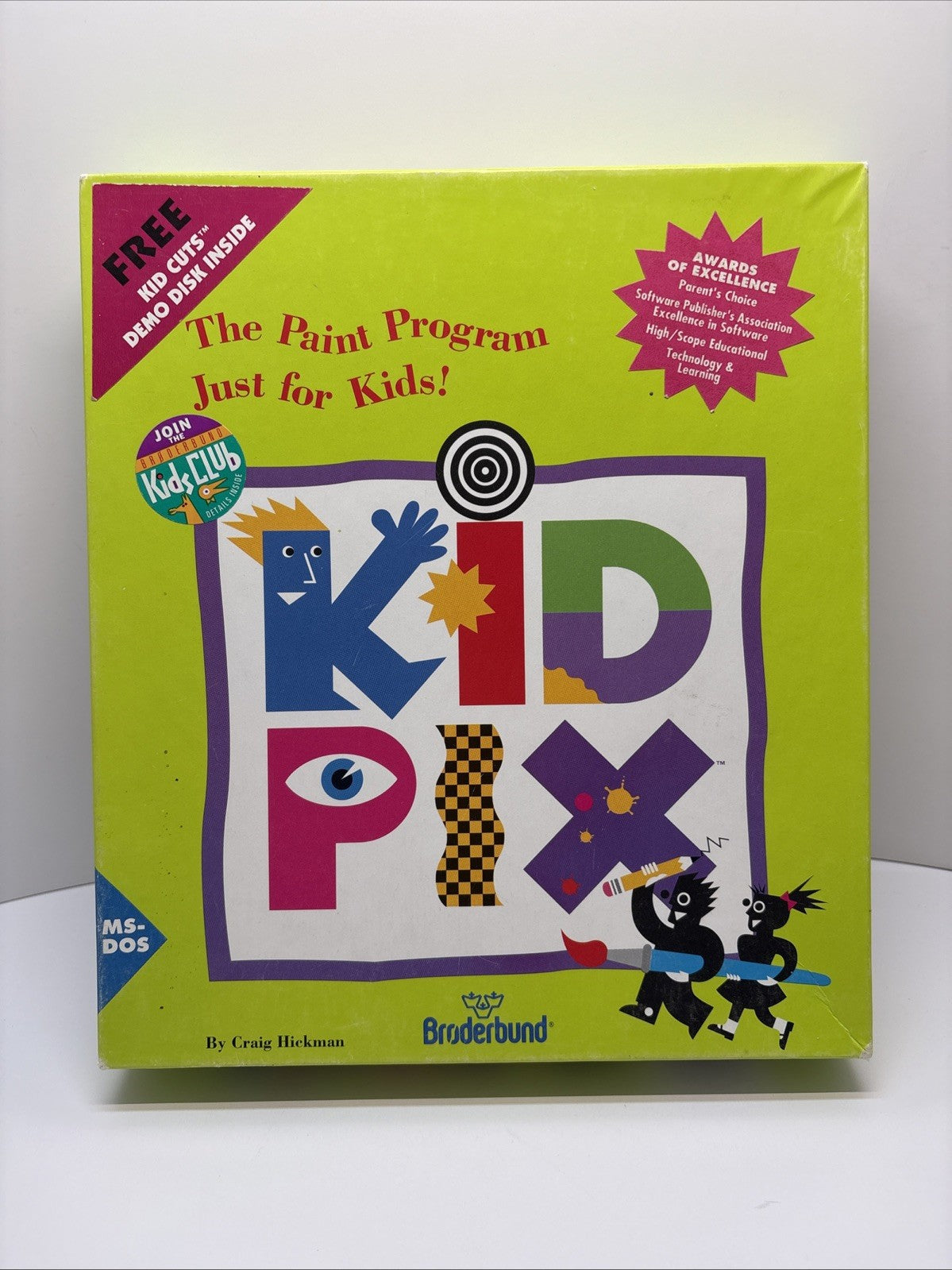Kid Pix (1991) Broderbund IBM/Tandy 3.5 + 5.25" Disks - Complete - Rare