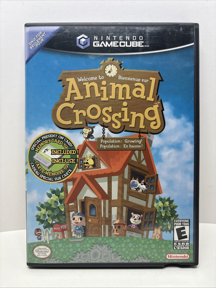 Animal Crossing (Nintendo GameCube, 2002) with Manual & Inserts, No Memory Card