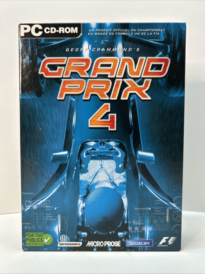 Geoff Crammond Grand Prix 4 (PC Game) - EU Edition - Game with Manual - French