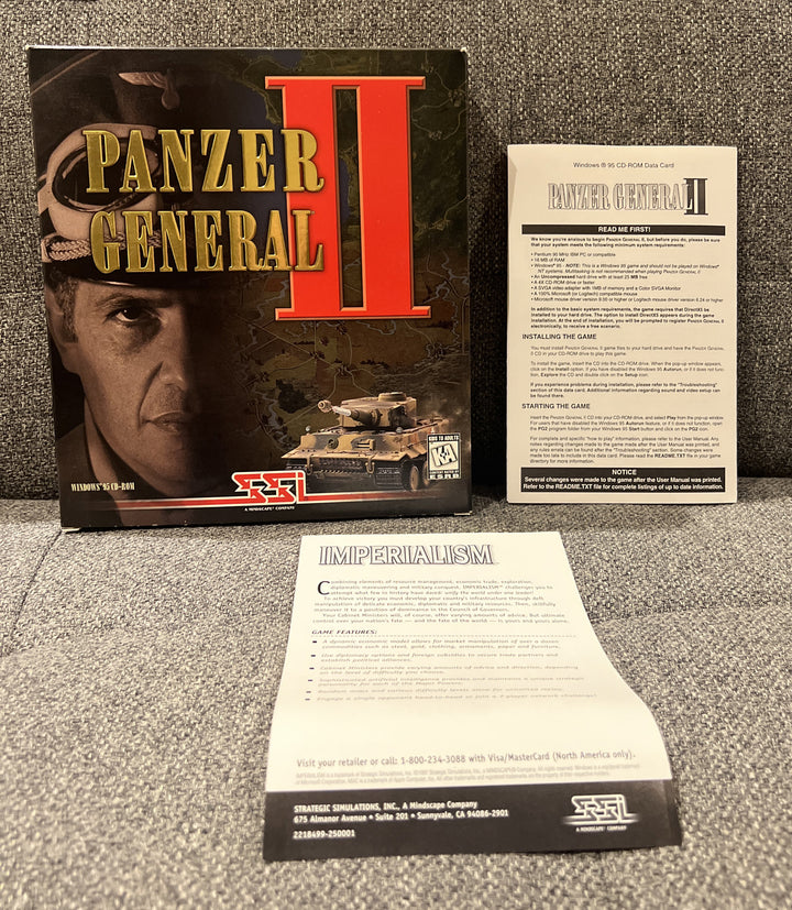 SSI Computer Wargame Panzer General II - Box And Inserts Only - No Game