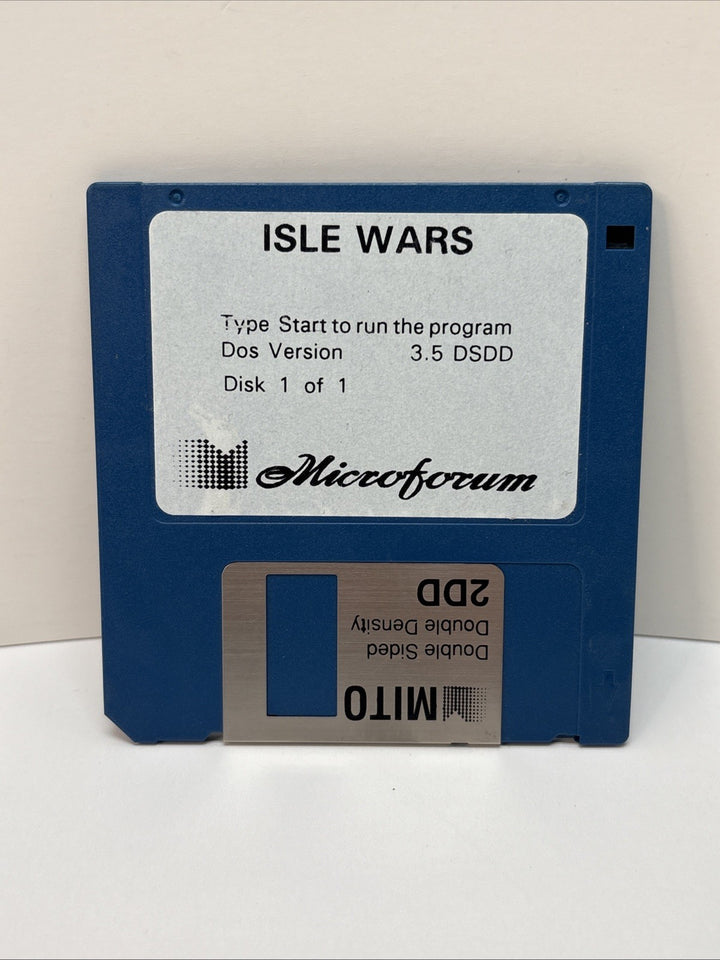 Isle Wars (PC DOS) Vintage 3.5” Floppy Disk Microforum DSDD