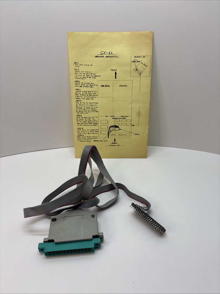 Commodore 64 Diagnostic Chip Clip / Test Harness w/ SX-64 Install Sheet Untested
