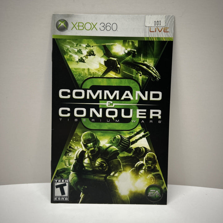 Command & Conquer 3: Tiberium Wars (Microsoft Xbox 360, 2007) Manual Only