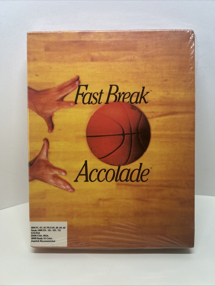 Fast Break (1998) Accolade - IBM PC -  Floppy - SEALED - Tears Bottom & Side