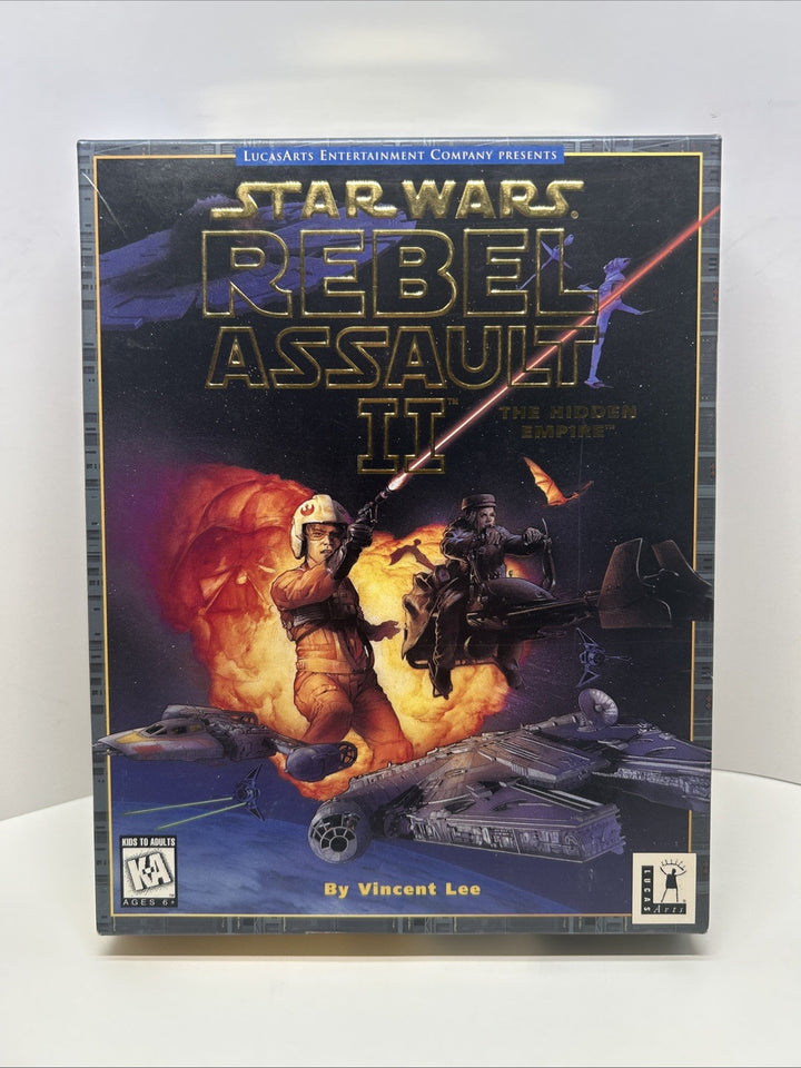 Star Wars Rebel Assault II The Hidden Empire PC LucasArts Big Box 1995