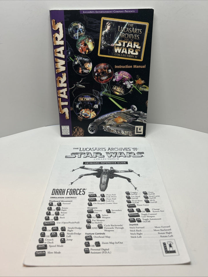 The LucasArts Archives Vol. IV: Star Wars Collection II PC - Manual & Ref Card