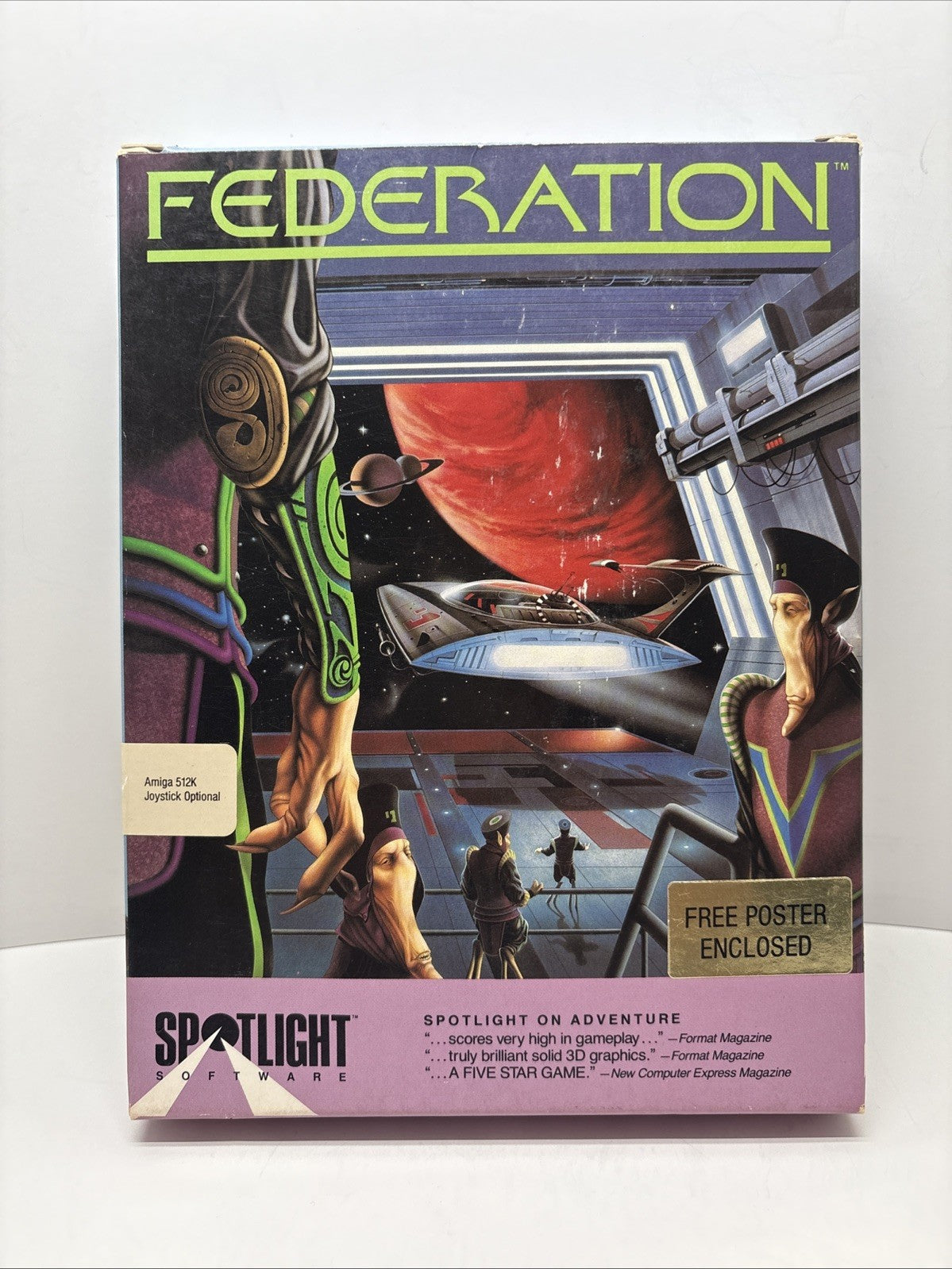 FEDERATION - Computer Game- AMIGA 512K- Spotlight Software In Box