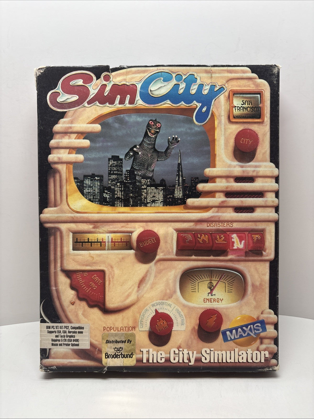 SimCity (1989) IBM PC Game - Complete