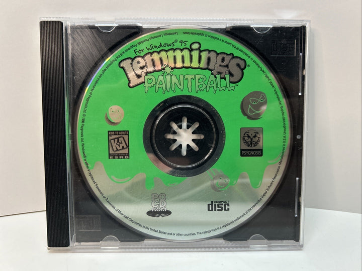 Lemmings Paintball (1996) PC CD ROM Computer Video Game - Disc In Jewel Case