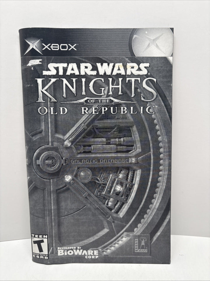*French Manual Only* Star Wars Knights of the Old Republic XBOX Instructions OEM