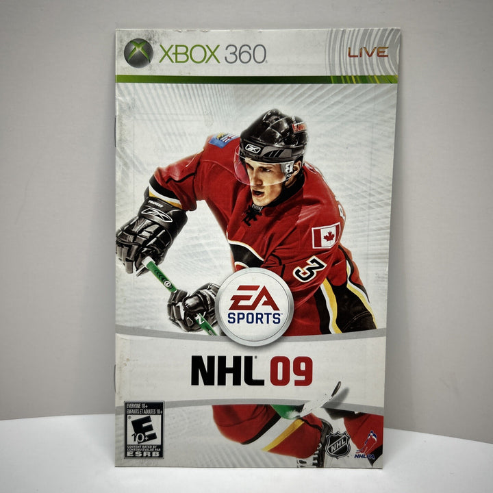 (Manual Only) NHL 09 - Microsoft Xbox 360 Pristine Authentic Instruction Booklet