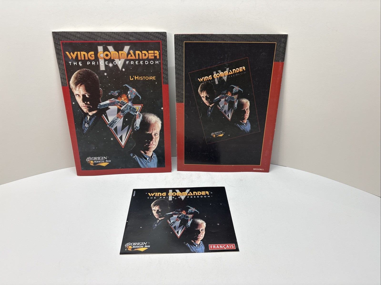 Wing Commander 4 IV The Price of Freedom PC Game Manuals Story Playguide FRENCH