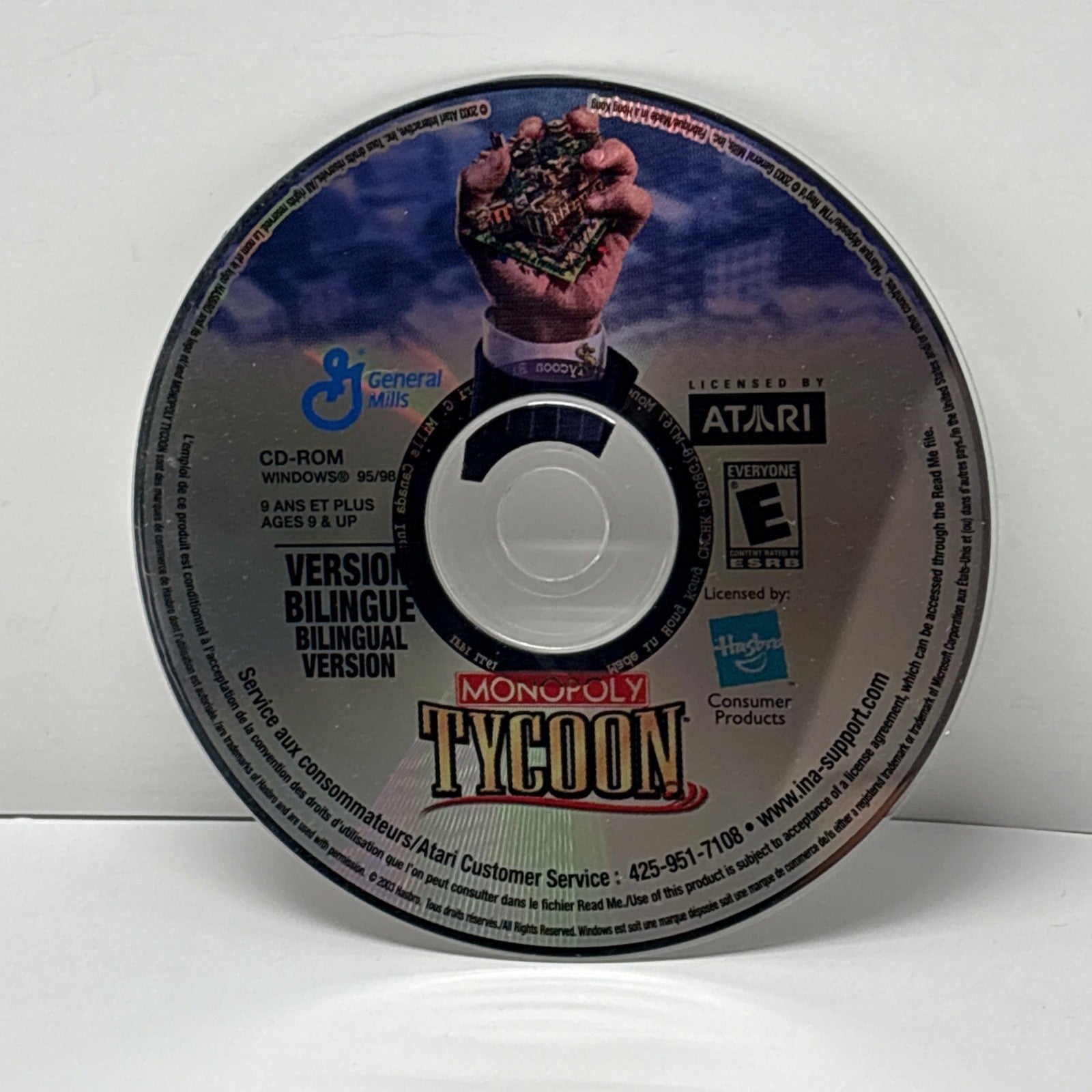 Monopoly Tycoon (PC, 2001) General Mills Promo Disc Only