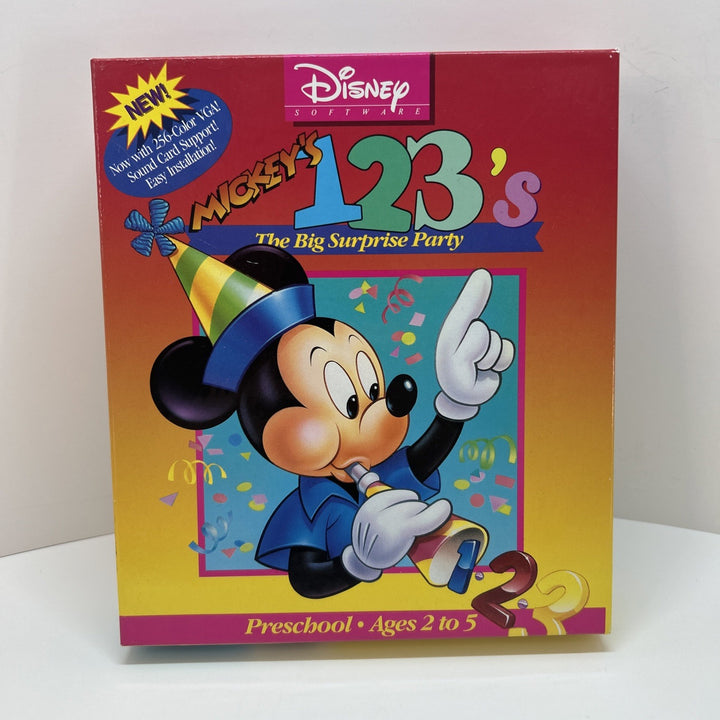 Disney Mickey's 123's The Big Surprise Party (1995) - PC - IBM 3.5" - Complete