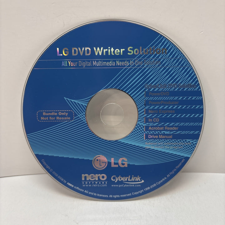 Nero 2006 LG CyberLink DVD Writer Solution CD Disc PowerDVD POWERPRODUCER