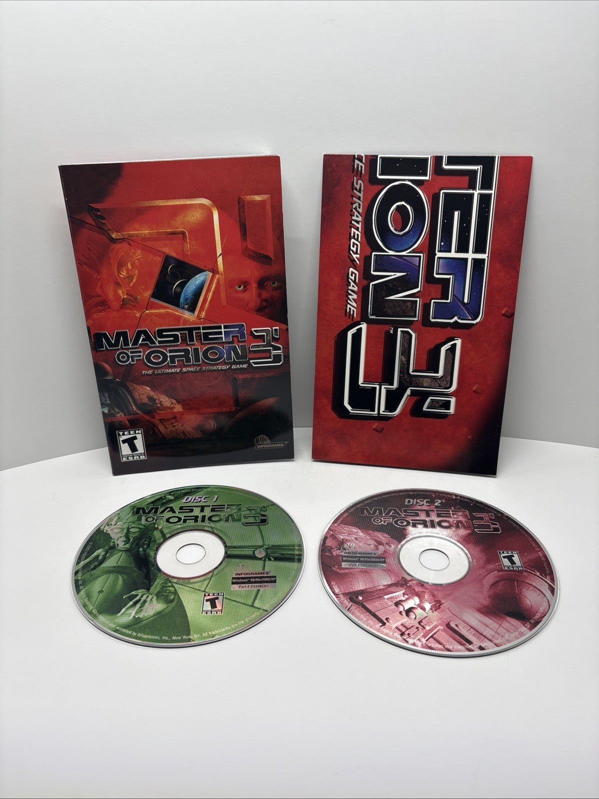 Master Of Orion 3 PC CD 2 Disc Infogrames 2002 Loose Discs w/ Manual & Insert