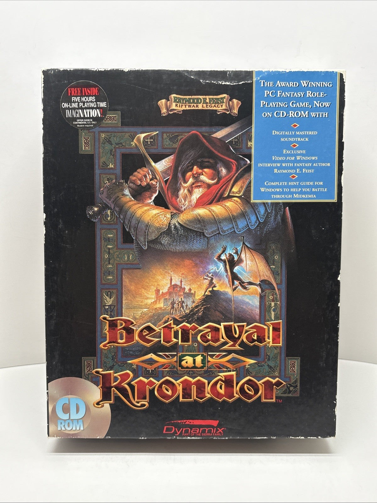 Betrayal at Krondor [CD-ROM] (PC, 1993) Complete in Original Big Box CIB