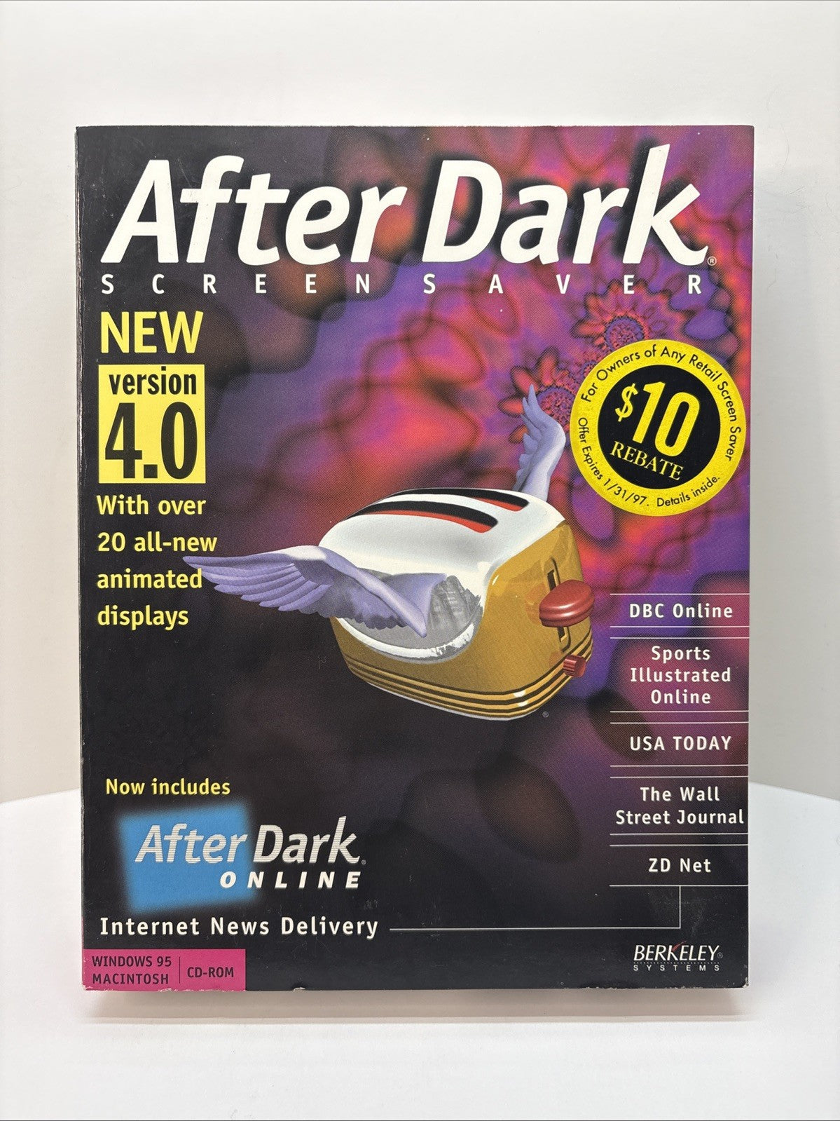 After Dark 4.0 Screensaver (1996)  (BIG BOX) (WINDOWS 95 | MACINTOSH) Box Only