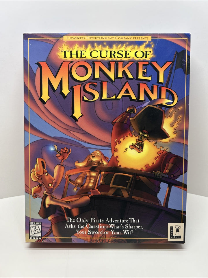 The Curse of Monkey Island (1997) Lucas Arts Big Box PC Game - No Cardboard